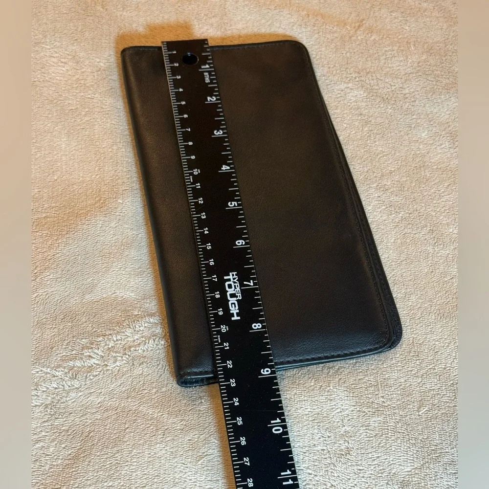 Royce Black Passport Holder Leather Vanderbilt Peabody College stamped inside